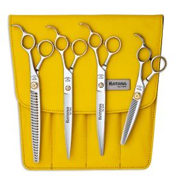 Katana Cobalt Narrow 4 Piece Kit 7.5 St, 7.5 C, 30-Tooth Thinner, 14-Tooth Sculpting & Finishing